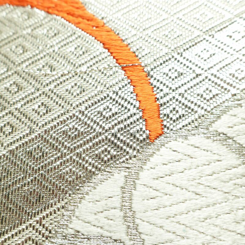 袋帯 六通柄 良品 フォーマル用 正絹 古典柄 箔 帯 菊 金・銀_画像6