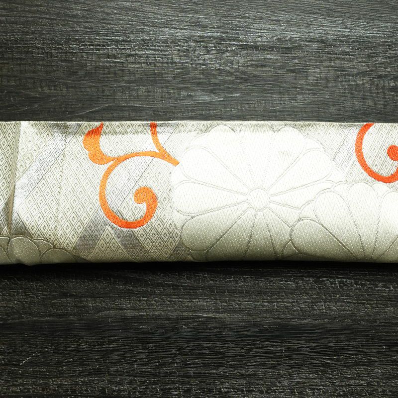 袋帯 六通柄 良品 フォーマル用 正絹 古典柄 箔 帯 菊 金・銀_画像15