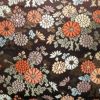 袋帯 六通柄 良品 フォーマル用 正絹 花柄 箔 帯 菊 茶_画像2