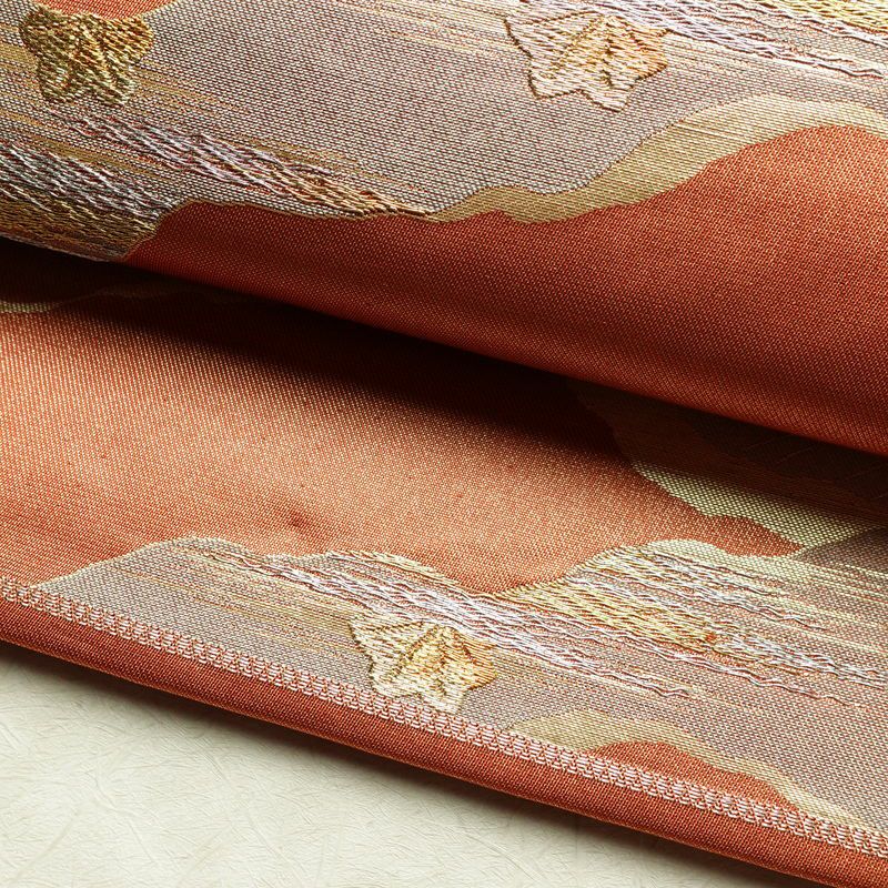 袋帯 秀宝錦彩文 六通柄 フォーマル用 正絹 古典柄 箔 金糸 帯 橙_画像7