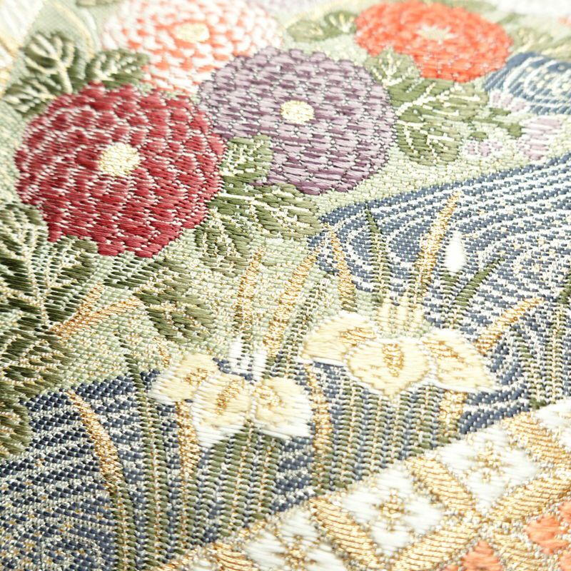 袋帯 六通柄 フォーマル用 正絹 古典柄 箔 金糸 銀糸 帯 多色使い_画像6