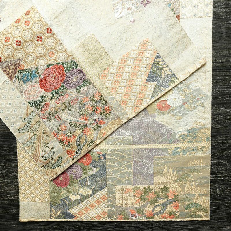 袋帯 六通柄 フォーマル用 正絹 古典柄 箔 金糸 銀糸 帯 多色使い_画像13