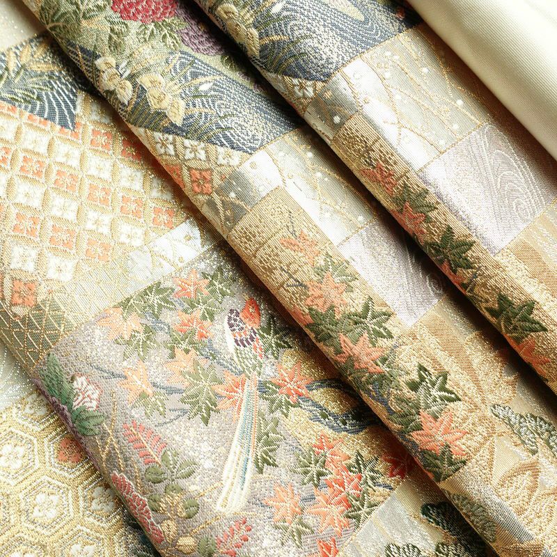 袋帯 六通柄 フォーマル用 正絹 古典柄 箔 金糸 銀糸 帯 多色使い_画像20