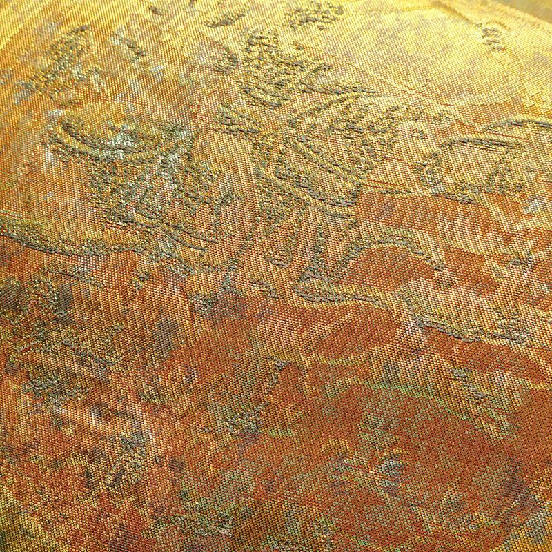 袋帯 六通柄 フォーマル用 正絹 幾何学柄・抽象柄 箔 帯 金・銀_画像3