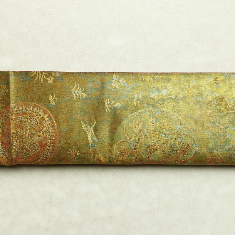 袋帯 六通柄 フォーマル用 正絹 幾何学柄・抽象柄 箔 帯 金・銀_画像13