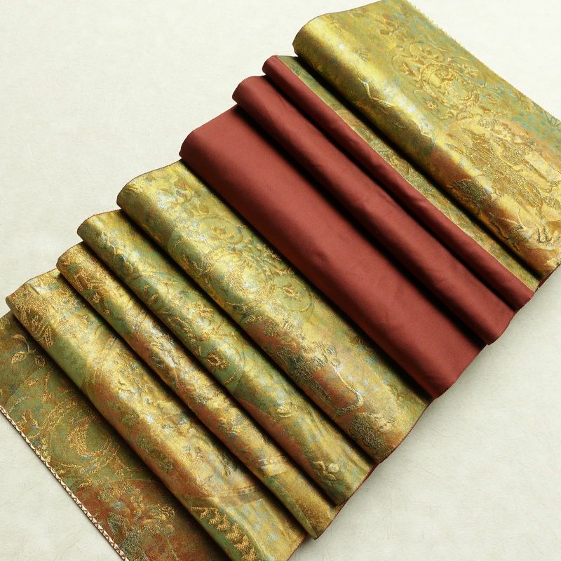 袋帯 六通柄 フォーマル用 正絹 幾何学柄・抽象柄 箔 帯 金・銀_画像19