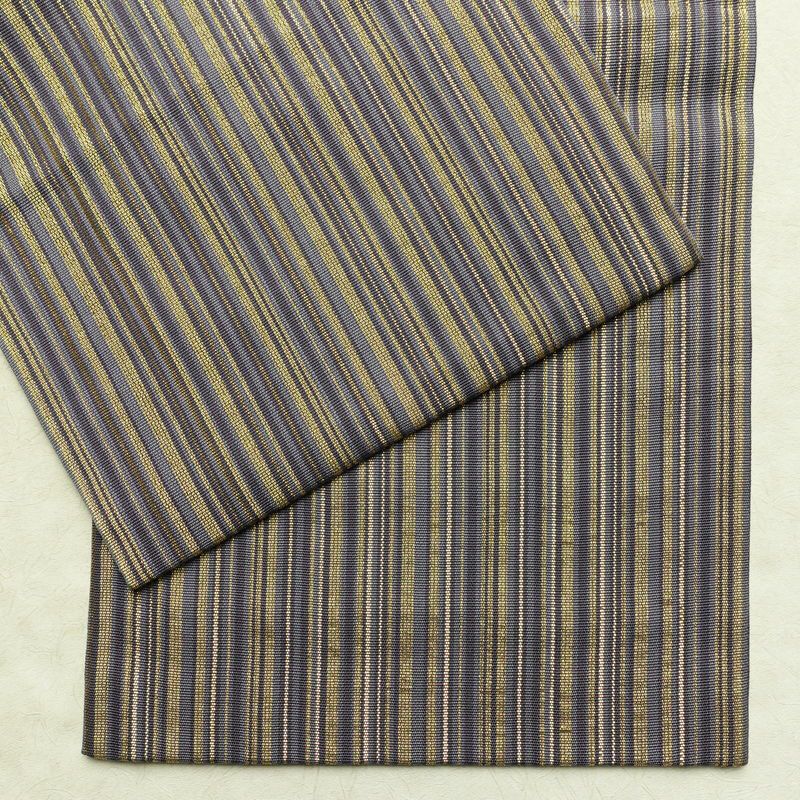 袋帯 特選工芸組み織袋帯 ひなや 太鼓柄 良品 フォーマル用 正絹 縞柄・線柄 金糸 帯 紫・藤色_画像14