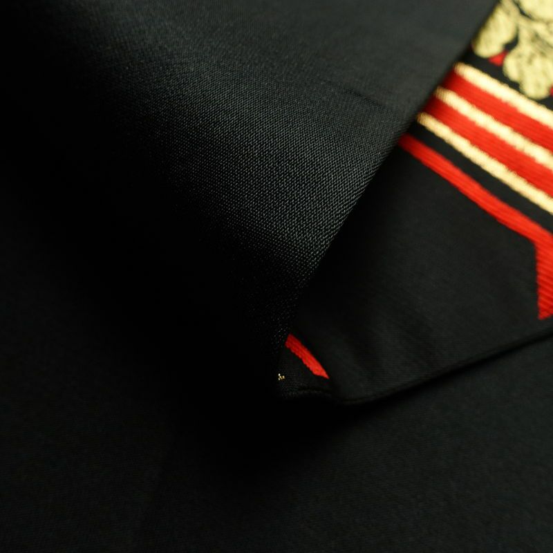 袋帯 未仕立て 六通柄 フォーマル用 正絹 亀甲 古典柄 帯 黒_画像10