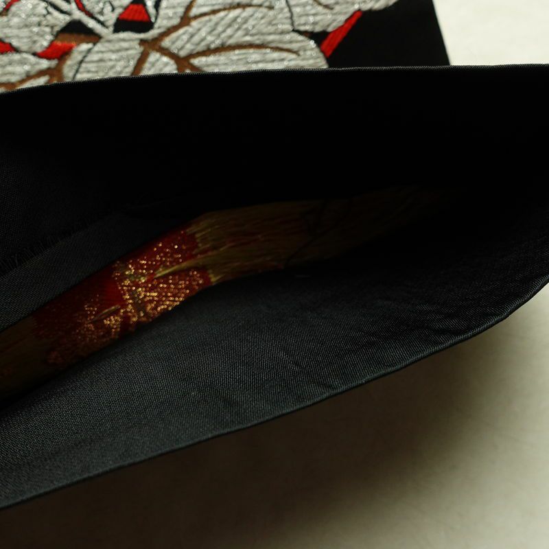 袋帯 未仕立て 六通柄 フォーマル用 正絹 亀甲 古典柄 帯 黒_画像22