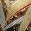 袋帯 線調花舞錦 六通柄 振袖用 正絹 古典柄 箔 金糸 銀糸 帯 黒_画像2