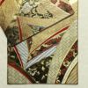 袋帯 線調花舞錦 六通柄 振袖用 正絹 古典柄 箔 金糸 銀糸 帯 黒_画像13