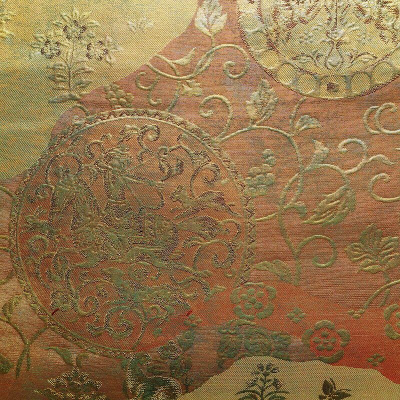 袋帯 六通柄 フォーマル用 正絹 幾何学柄・抽象柄 箔 帯 金・銀_画像2