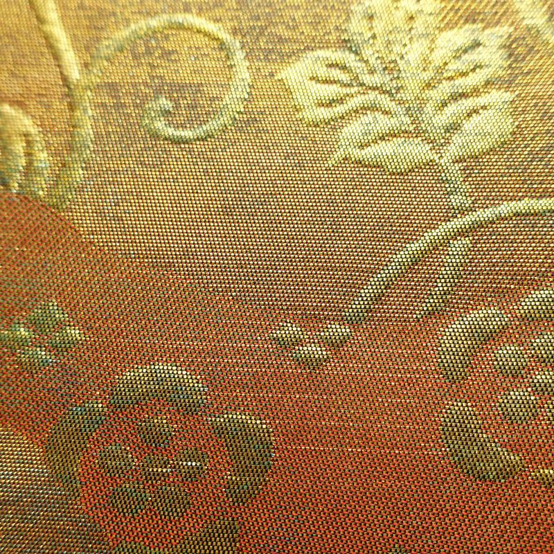 袋帯 六通柄 フォーマル用 正絹 幾何学柄・抽象柄 箔 帯 金・銀_画像6