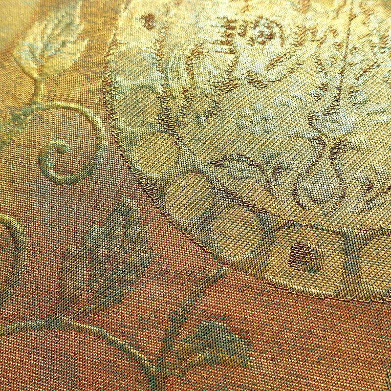 袋帯 六通柄 フォーマル用 正絹 幾何学柄・抽象柄 箔 帯 金・銀_画像7