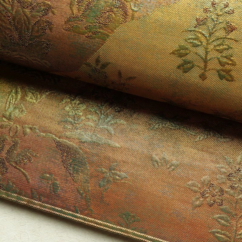 袋帯 六通柄 フォーマル用 正絹 幾何学柄・抽象柄 箔 帯 金・銀_画像8