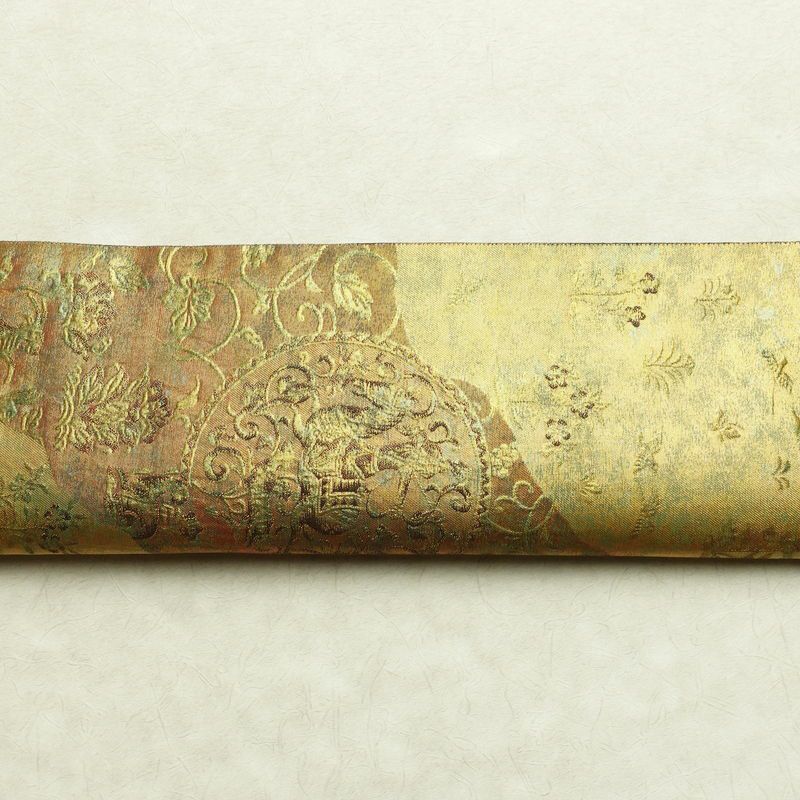 袋帯 六通柄 フォーマル用 正絹 幾何学柄・抽象柄 箔 帯 金・銀_画像15