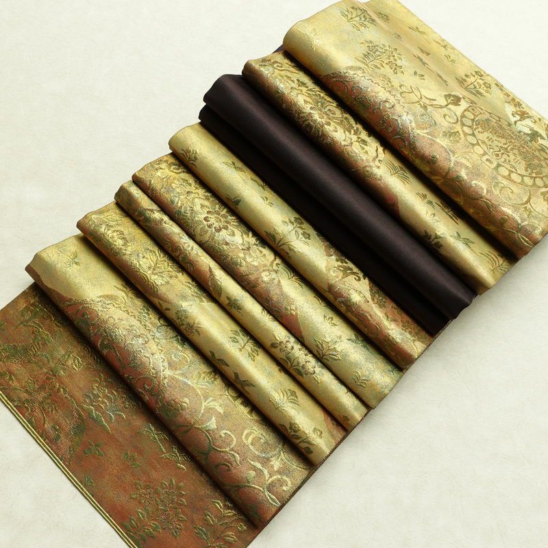 袋帯 六通柄 フォーマル用 正絹 幾何学柄・抽象柄 箔 帯 金・銀_画像20