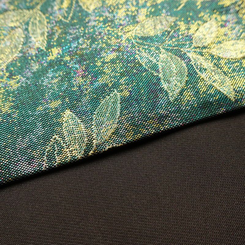 袋帯 六通柄 美品 フォーマル用 正絹 木の葉・植物柄 箔 金糸 銀糸 帯 多色使い_画像12