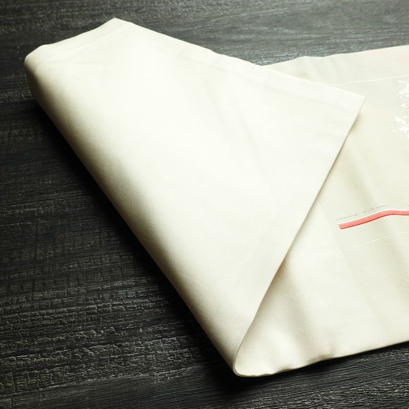 名古屋帯 太鼓柄 正絹 幾何学柄・抽象柄 名古屋仕立て 銀糸 帯 白_画像11