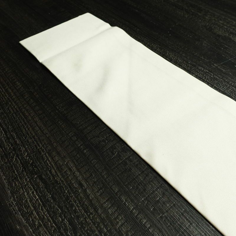 名古屋帯 太鼓柄 正絹 幾何学柄・抽象柄 名古屋仕立て 銀糸 帯 白_画像18