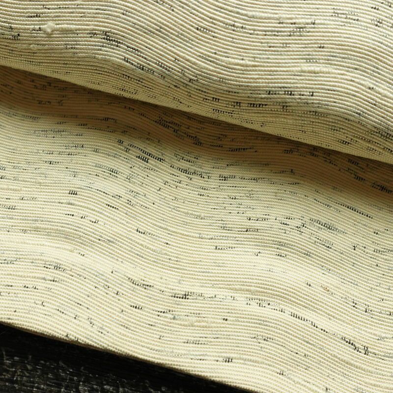 名古屋帯 全通柄 正絹 その他の柄 通し仕立て 帯 クリーム_画像7