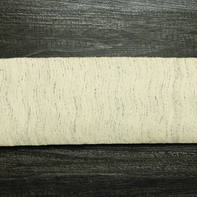 名古屋帯 全通柄 正絹 その他の柄 通し仕立て 帯 クリーム_画像14