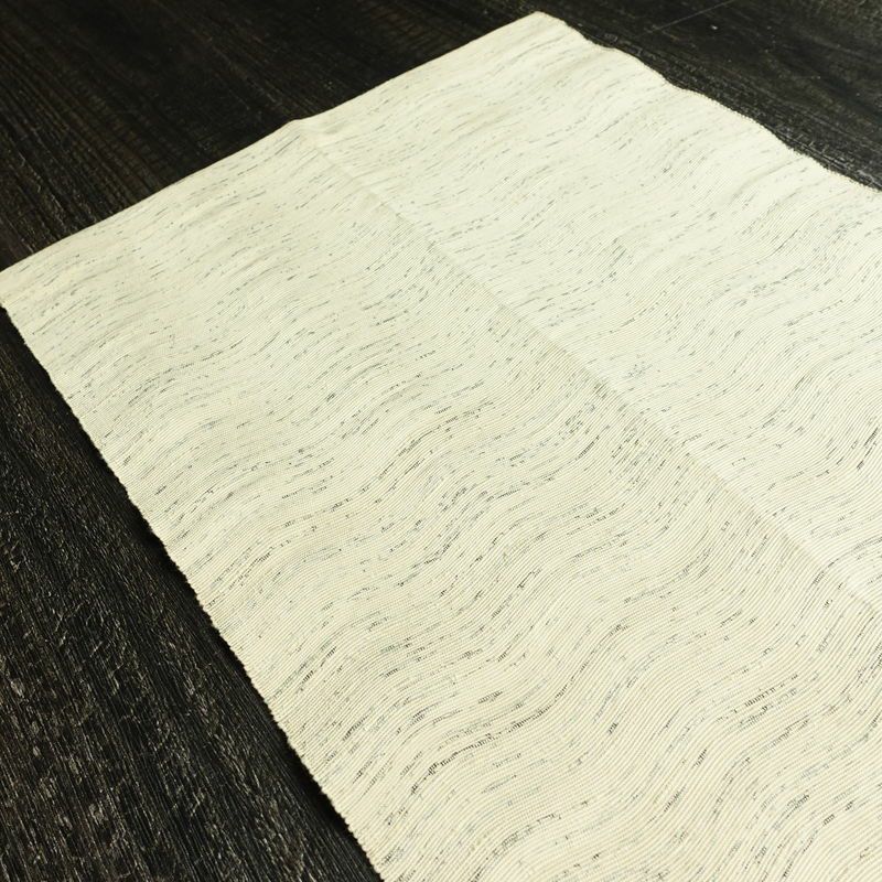 名古屋帯 全通柄 正絹 その他の柄 通し仕立て 帯 クリーム_画像16