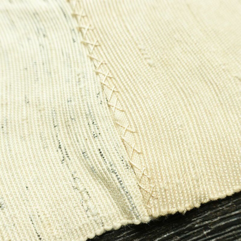 名古屋帯 全通柄 正絹 その他の柄 通し仕立て 帯 クリーム_画像18