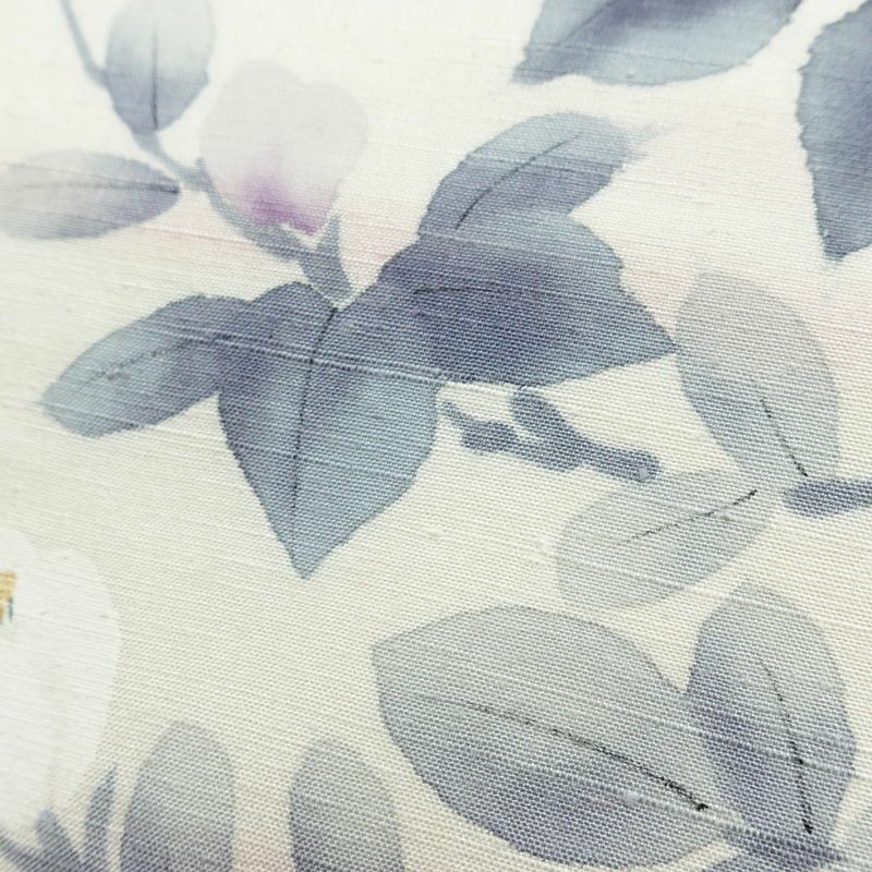 名古屋帯 太鼓柄 良品 手描き 佳志 落款入り 正絹 花柄 名古屋仕立て 箔 帯 ピンク_画像7