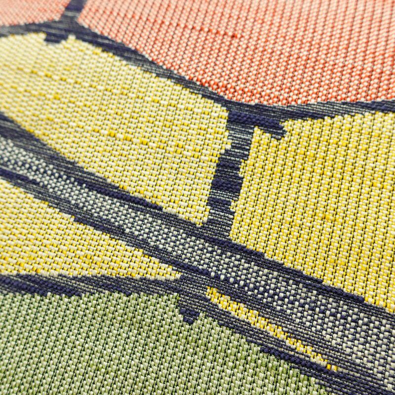 名古屋帯 全通柄 正絹 古典柄 通し仕立て 帯 多色使い_画像5