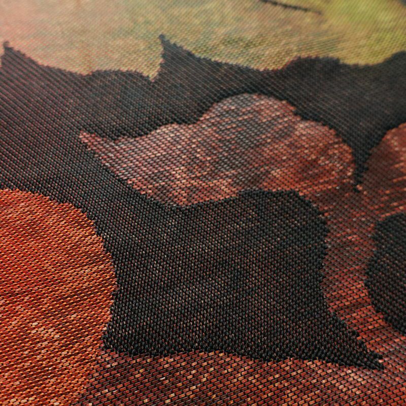 名古屋帯 太鼓柄 正絹 木の葉・植物柄 名古屋仕立て 帯 緑・うぐいす色_画像5