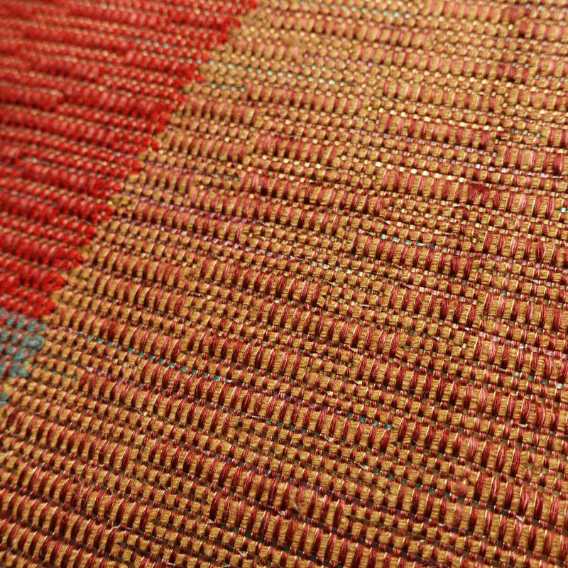 名古屋帯 六通柄 良品 正絹 幾何学柄・抽象柄 名古屋仕立て 帯 多色使い_画像5