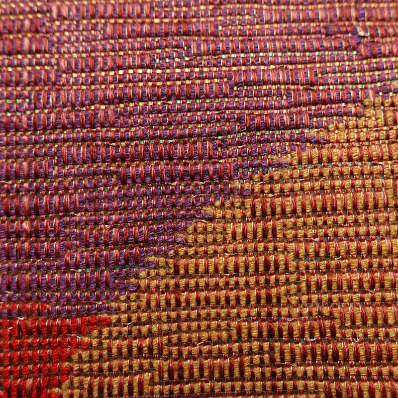 名古屋帯 六通柄 良品 正絹 幾何学柄・抽象柄 名古屋仕立て 帯 多色使い_画像6