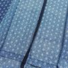 盛夏 小紋 絽 良品 夏用 ポリエステル 麻の葉柄 単衣仕立て 身丈155.5cm 裄丈64.5cm 着物 青・紺_画像18