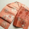 名古屋帯 六通柄 美品 正絹 古典柄 名古屋仕立て 帯 サーモンピンク ピンク_画像17