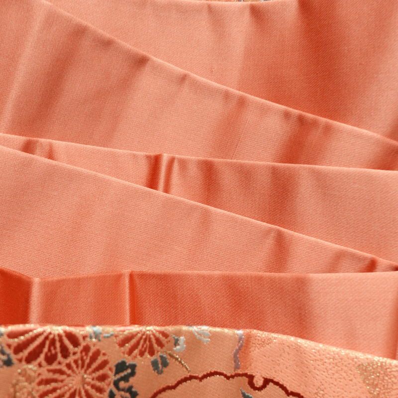 名古屋帯 六通柄 美品 正絹 古典柄 名古屋仕立て 帯 サーモンピンク ピンク_画像18