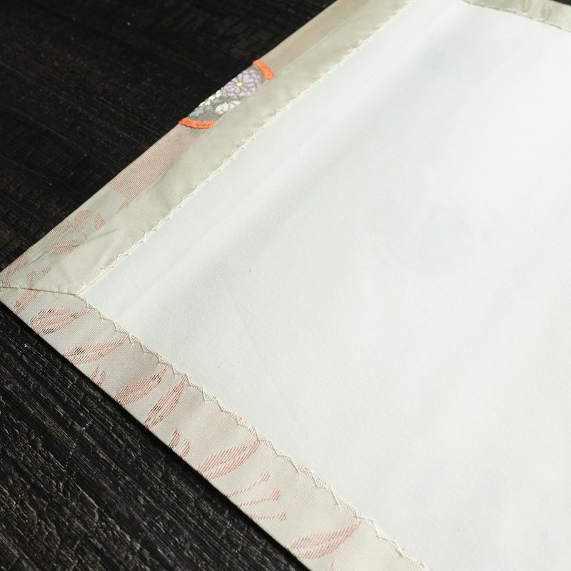 名古屋帯 六通柄 正絹 通し仕立て 箔 金糸 帯 ピンク_画像10