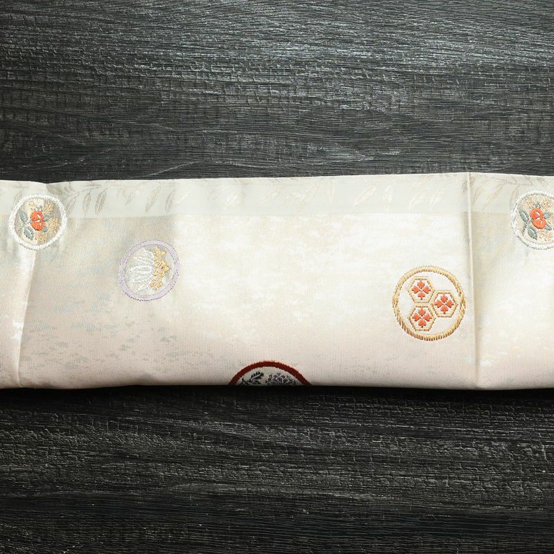 名古屋帯 六通柄 正絹 通し仕立て 箔 金糸 帯 ピンク_画像12