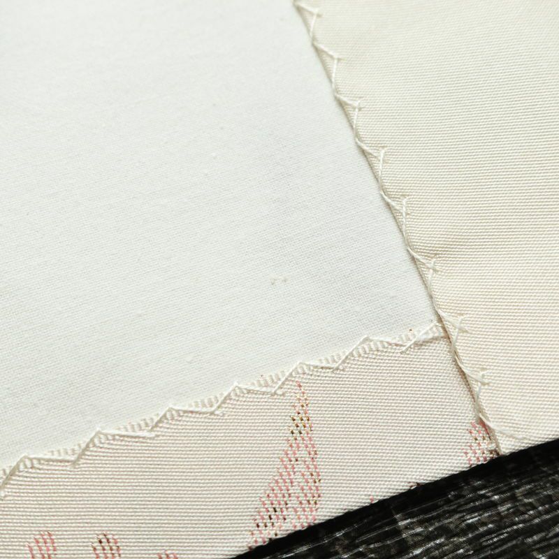 名古屋帯 六通柄 正絹 通し仕立て 箔 金糸 帯 ピンク_画像17