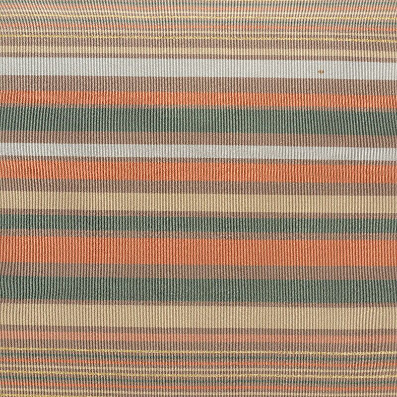 名古屋帯 六通柄 正絹 縞柄・線柄 松葉仕立て 帯 小豆・エンジ_画像3