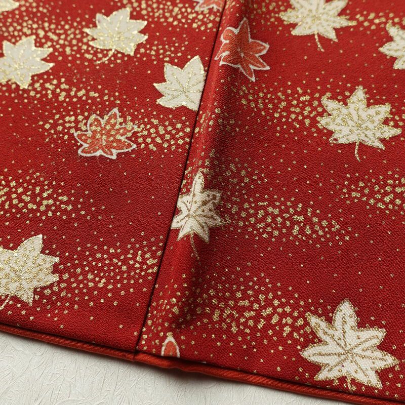 訪問着 金駒刺繍 正絹 古典柄 袷仕立て 身丈151cm 裄丈63.5cm 箔 刺繍 金彩 フォーマル 着物 赤・朱_画像12