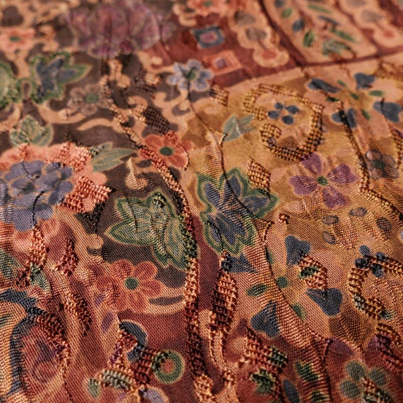 小紋 良品 正絹 花柄 袷仕立て 身丈154cm 裄丈64.5cm 一部しつけ糸付き 着物 多色使い_画像8