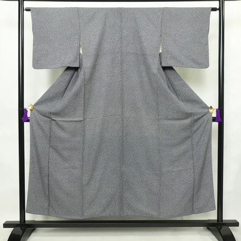 小紋 正絹 その他の柄 袷仕立て 身丈151.5cm 裄丈63cm 着物 青・紺_画像1