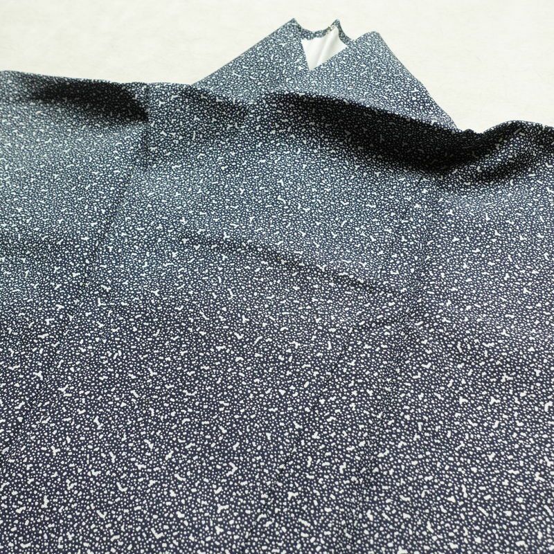 小紋 正絹 その他の柄 袷仕立て 身丈151.5cm 裄丈63cm 着物 青・紺_画像16