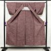 単衣 紬 紬着物 良品 正絹 その他の柄 単衣仕立て 身丈151.5cm 裄丈64cm シンプル 着物 紬地 カジュアル 紫・藤色_画像3