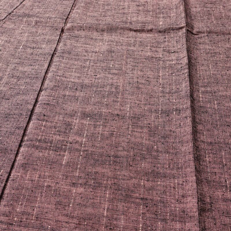 単衣 紬 紬着物 良品 正絹 その他の柄 単衣仕立て 身丈151.5cm 裄丈64cm シンプル 着物 紬地 カジュアル 紫・藤色_画像5