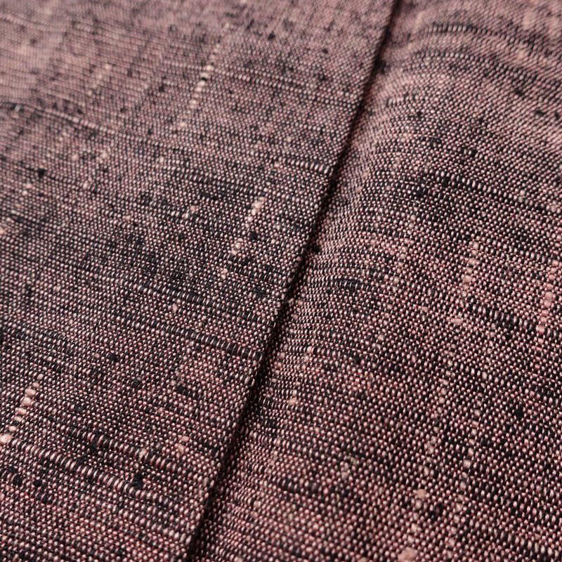 単衣 紬 紬着物 良品 正絹 その他の柄 単衣仕立て 身丈151.5cm 裄丈64cm シンプル 着物 紬地 カジュアル 紫・藤色_画像10