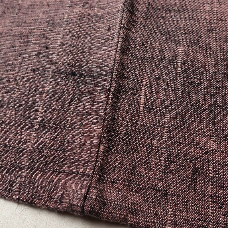 単衣 紬 紬着物 良品 正絹 その他の柄 単衣仕立て 身丈151.5cm 裄丈64cm シンプル 着物 紬地 カジュアル 紫・藤色_画像12