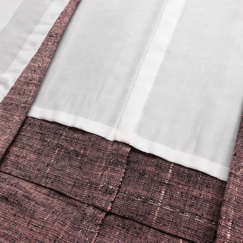 単衣 紬 紬着物 良品 正絹 その他の柄 単衣仕立て 身丈151.5cm 裄丈64cm シンプル 着物 紬地 カジュアル 紫・藤色_画像18