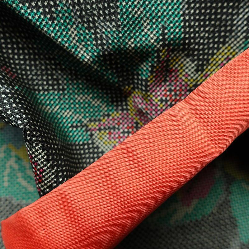 大島紬 証紙なし 正絹 花柄 袷仕立て 身丈162cm 裄丈66.5cm 着物 グレー_画像14